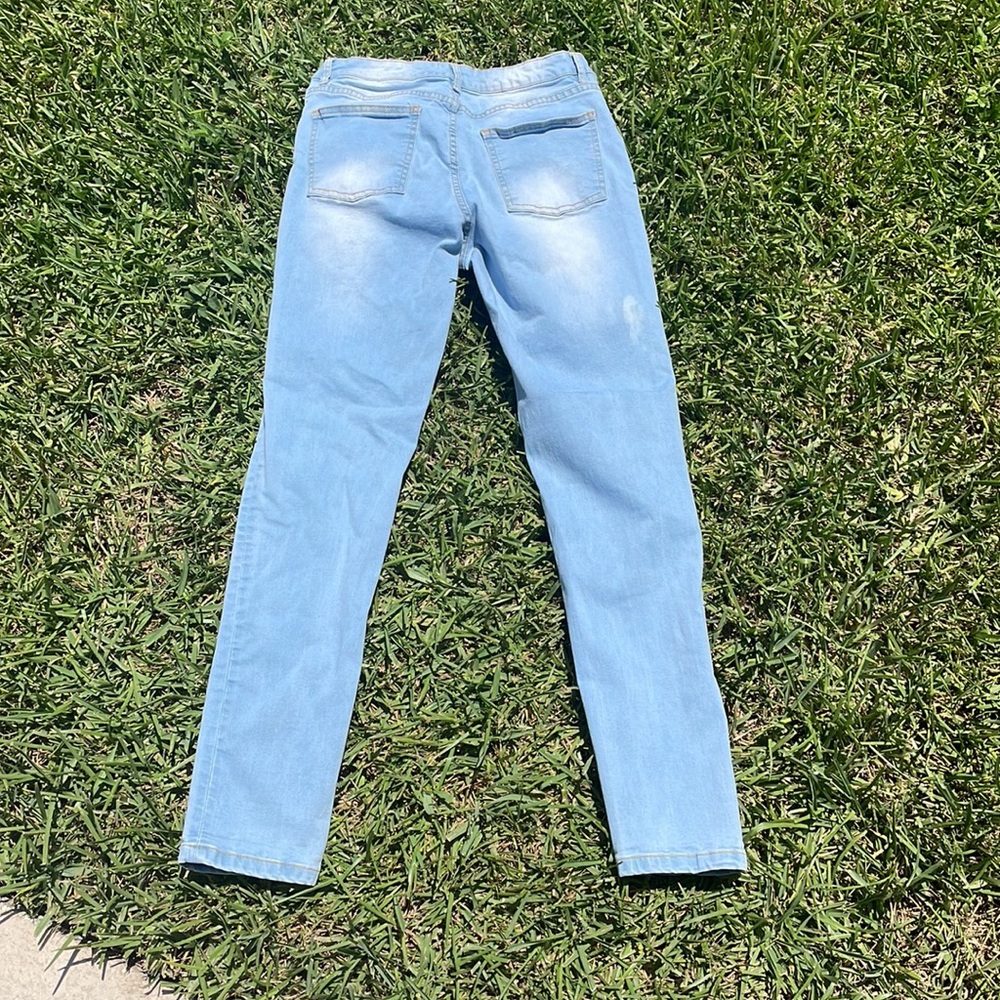 Acne Skinny Jeans in Light Blue Wash - Picture 3 of 7